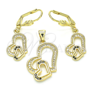 Gold Filled Ring — Earring and Pendant Adult Set Heart Design with — main product view — SKU 131772 | Oro Laminado anillo — Earring and Pendant Adult Set corazón diseño with — SKU 131772