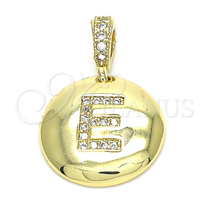 Gold Filled Pendant — Fancy Pendant Initials Design with White Cubic Zirconia — main product view — SKU 131790 | Oro Laminado dije — elegante Pendant Initials diseño with blanco Cubic Zirconia — SKU 131790