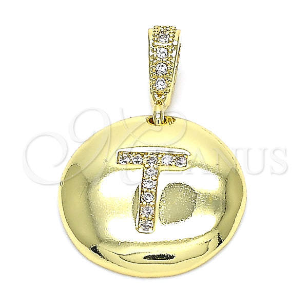 Gold Filled Pendant — Fancy Pendant Initials Design with White Cubic Zirconia — main product view — SKU 131799 | Oro Laminado dije — elegante Pendant Initials diseño with blanco Cubic Zirconia — SKU 131799