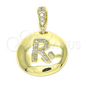 Gold Filled Pendant — Fancy Pendant Initials Design with White Cubic Zirconia — main product view — SKU 131803 | Oro Laminado dije — elegante Pendant Initials diseño with blanco Cubic Zirconia — SKU 131803