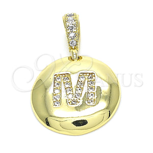 Gold Filled Pendant — Fancy Pendant Initials Design with White Cubic Zirconia — main product view — SKU 131805 | Oro Laminado dije — elegante Pendant Initials diseño with blanco Cubic Zirconia — SKU 131805