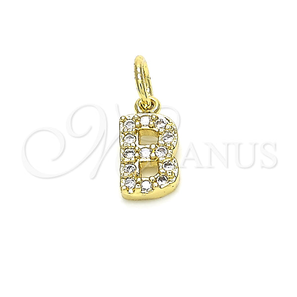 Gold Filled Pendant — Fancy Pendant Initials Design with White Cubic Zirconia — main product view — SKU 131807 | Oro Laminado dije — elegante Pendant Initials diseño with blanco Cubic Zirconia — SKU 131807