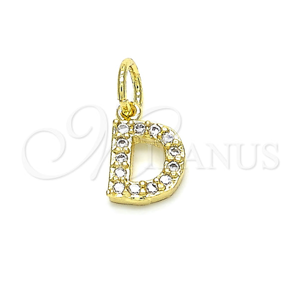 Gold Filled Pendant — Fancy Pendant Initials Design with White Cubic Zirconia — main product view — SKU 131809 | Oro Laminado dije — elegante Pendant Initials diseño with blanco Cubic Zirconia — SKU 131809