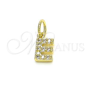Gold Filled Pendant — Fancy Pendant Initials Design with White Cubic Zirconia — main product view — SKU 131810 | Oro Laminado dije — elegante Pendant Initials diseño with blanco Cubic Zirconia — SKU 131810