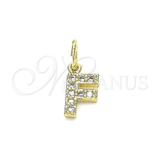 Gold Filled Pendant — Fancy Pendant Initials Design with White Cubic Zirconia — main product view — SKU 131811 | Oro Laminado dije — elegante Pendant Initials diseño with blanco Cubic Zirconia — SKU 131811