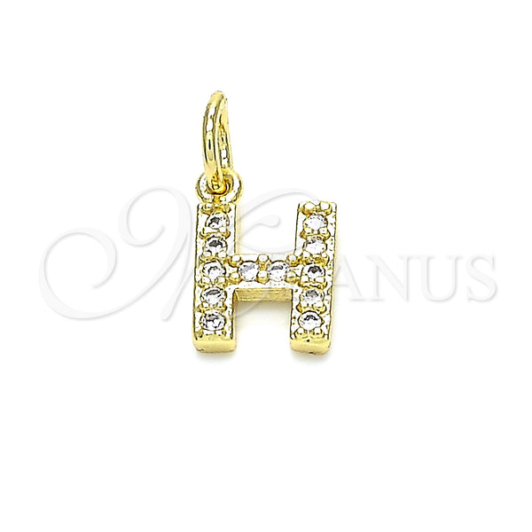 Gold Filled Pendant — Fancy Pendant Initials Design with White Cubic Zirconia — main product view — SKU 131813 | Oro Laminado dije — elegante Pendant Initials diseño with blanco Cubic Zirconia — SKU 131813