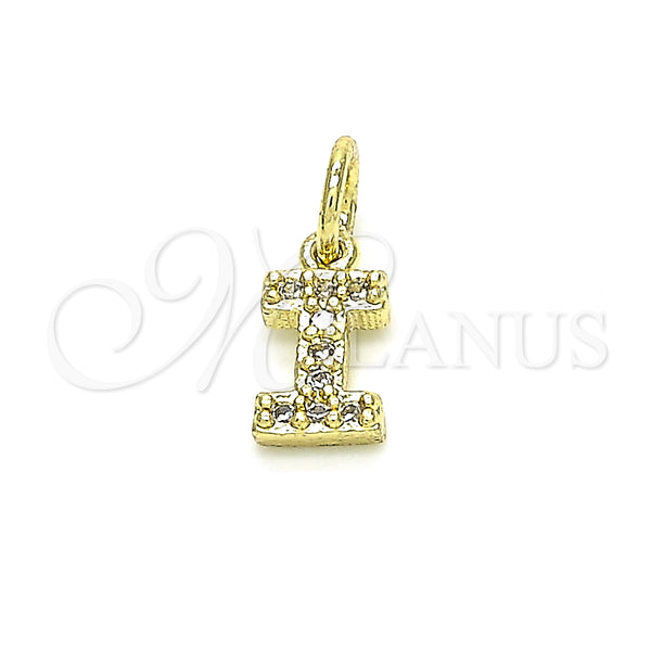 Gold Filled Pendant — Fancy Pendant Initials Design with White Cubic Zirconia — main product view — SKU 131814 | Oro Laminado dije — elegante Pendant Initials diseño with blanco Cubic Zirconia — SKU 131814