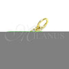 Oro Laminado Fancy Pendant, Gold Filled Style Initials Design, with White Cubic Zirconia, Polished, Golden Finish, 05.341.0031