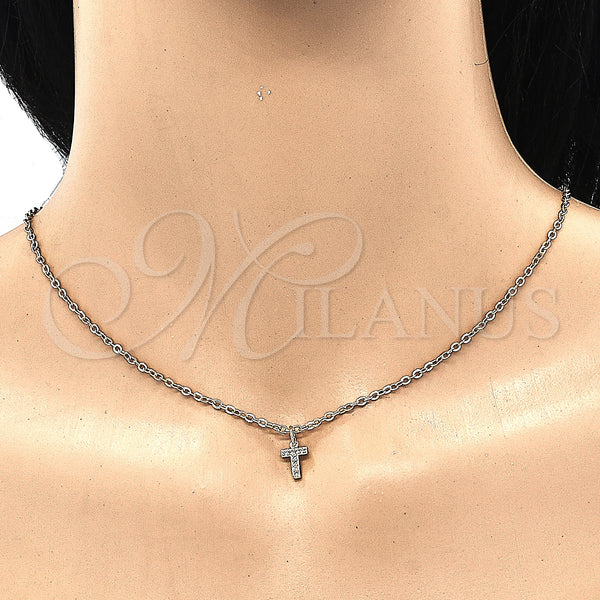 Gold Filled Pendant — Fancy Pendant Initials Design with White Cubic Zirconia — alternate product view — SKU 131822 | Oro Laminado dije — elegante Pendant Initials diseño with blanco Cubic Zirconia — SKU 131822