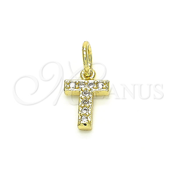 Gold Filled Pendant — Fancy Pendant Initials Design with White Cubic Zirconia — main product view — SKU 131822 | Oro Laminado dije — elegante Pendant Initials diseño with blanco Cubic Zirconia — SKU 131822