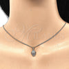 Oro Laminado Pendant Necklace, Gold Filled Style Little Girl Design, with Multicolor Cubic Zirconia, Polished, Golden Finish, 04.341.0016.20 (02 MM Thickness, 20 Inches Length)
