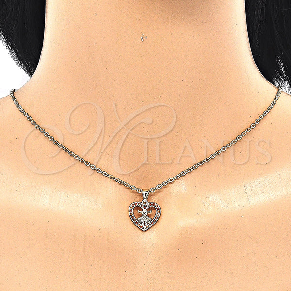 Gold Filled Ring — Earring and Pendant Adult Set Heart and Little — alternate product view — SKU 131848 | Oro Laminado anillo — Earring and Pendant Adult Set corazón and Little — SKU 131848