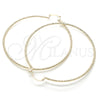 Oro Laminado Extra Large Hoop, Gold Filled Style Diamond Cutting Finish, Golden Finish, 02.168.0036.70