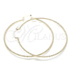 Oro Laminado Extra Large Hoop, Gold Filled Style Diamond Cutting Finish, Golden Finish, 02.168.0036.70