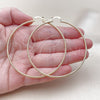 Oro Laminado Extra Large Hoop, Gold Filled Style Diamond Cutting Finish, Golden Finish, 02.168.0036.70