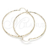 Oro Laminado Extra Large Hoop, Gold Filled Style Diamond Cutting Finish, Golden Finish, 02.168.0037.70