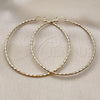 Oro Laminado Extra Large Hoop, Gold Filled Style Diamond Cutting Finish, Golden Finish, 02.168.0037.70