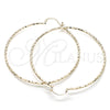 Oro Laminado Extra Large Hoop, Gold Filled Style Diamond Cutting Finish, Golden Finish, 02.168.0037.70