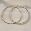 Oro Laminado Extra Large Hoop, Gold Filled Style Diamond Cutting Finish, Golden Finish, 02.168.0037.70