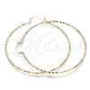 Oro Laminado Extra Large Hoop, Gold Filled Style Diamond Cutting Finish, Golden Finish, 02.168.0037.70