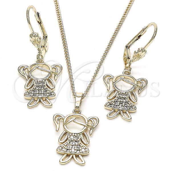 Gold Filled Ring — Earring and Pendant Adult Set Little Girl Design — main product view — SKU 131941 | Oro Laminado anillo — Earring and Pendant Adult Set Little Girl diseño — SKU 131941