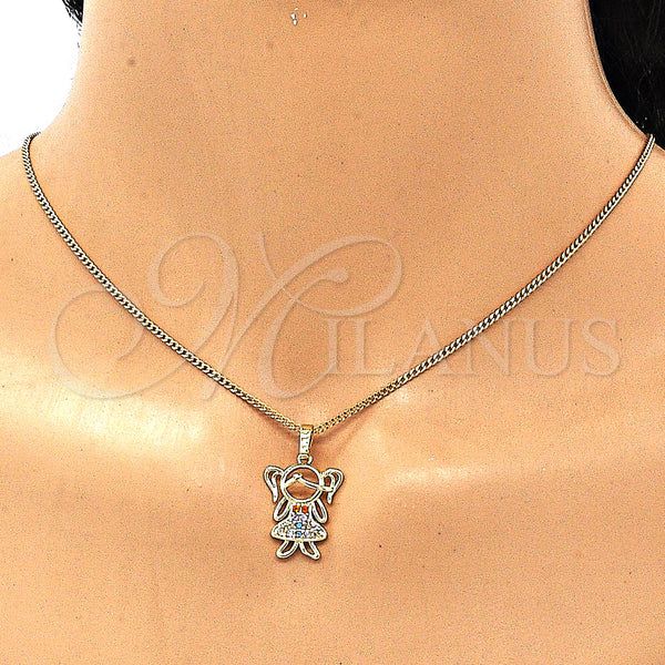 Gold Filled Ring — Earring and Pendant Adult Set Little Girl Design — alternate product view — SKU 131942 | Oro Laminado anillo — Earring and Pendant Adult Set Little Girl diseño — SKU 131942