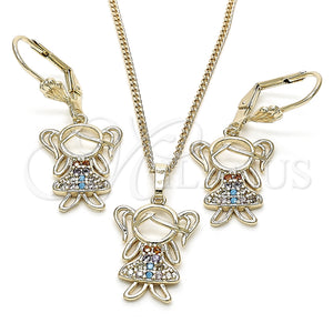 Gold Filled Ring — Earring and Pendant Adult Set Little Girl Design — main product view — SKU 131942 | Oro Laminado anillo — Earring and Pendant Adult Set Little Girl diseño — SKU 131942