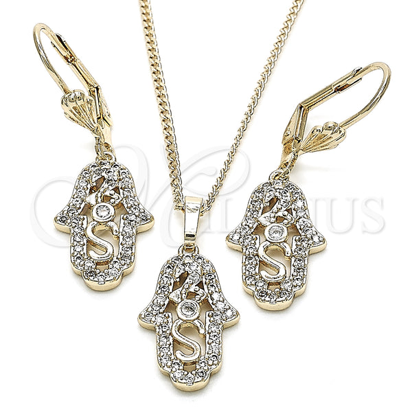 Gold Filled Ring — Earring and Pendant Adult Set Judaica and Hand — main product view — SKU 131945 | Oro Laminado anillo — Earring and Pendant Adult Set Judaica and Hand — SKU 131945