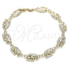 Oro Laminado Fancy Bracelet, Gold Filled Style Elephant Design, Polished, Golden Finish, 03.351.0086.08 (09 MM Thickness, 8 Inches Length)