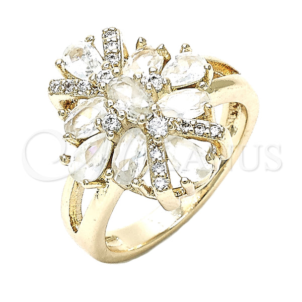 Gold Filled Ring — Multi Stone Ring with White Cubic Zirconia Polished — main product view — SKU 132010 | Oro Laminado anillo — Multi Stone Ring with blanco Cubic Zirconia pulido — SKU 132010