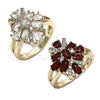 Oro Laminado Multi Stone Ring, Gold Filled Style with White Cubic Zirconia, Polished, Golden Finish, 01.210.0099.08 (Size 8)