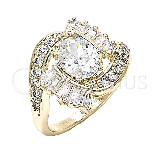 Gold Filled Ring — Multi Stone Ring with White Cubic Zirconia Polished — main product view — SKU 132023 | Oro Laminado anillo — Multi Stone Ring with blanco Cubic Zirconia pulido — SKU 132023