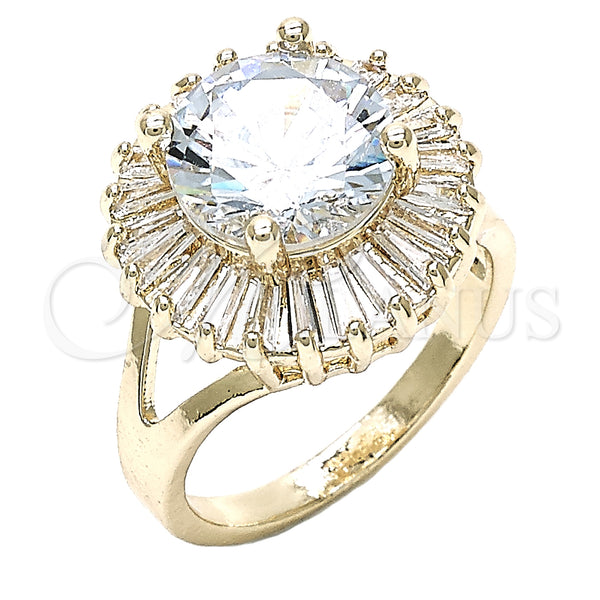Gold Filled Ring — Multi Stone Ring with White Cubic Zirconia Polished — main product view — SKU 132036 | Oro Laminado anillo — Multi Stone Ring with blanco Cubic Zirconia pulido — SKU 132036