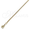 Oro Laminado Basic Anklet, Gold Filled Style Miami Cuban Design, Polished, Golden Finish, 04.213.0090.10 (02 MM Thickness, 10 Inches Length)