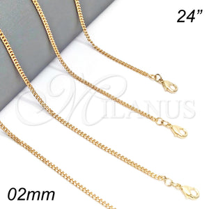 Gold Filled Necklace — Basic Necklace Miami Cuban Design Polished 04. 02 — main product view — SKU 132067 | Oro Laminado collar — básico Necklace Miami Cuban diseño pulido 04. 02 — SKU 132067