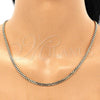 Oro Laminado Basic Necklace, Gold Filled Style Miami Cuban Design, Polished, Golden Finish, 04.213.0169.22 (04 MM Thickness, 22 Inches Length)