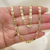 Oro Laminado Basic Necklace, Gold Filled Style Polished, Golden Finish, 04.213.0170.24 (04 MM Thickness, 24 Inches Length)
