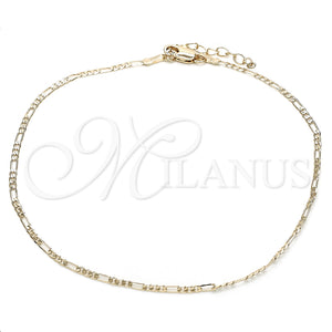 Gold Filled Anklet — Basic Anklet Figaro Design Polished 04. 02 MM — main product view — SKU 132077 | Oro Laminado tobillera — básico Anklet Figaro diseño pulido 04. 02 MM — SKU 132077