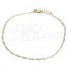 Oro Laminado Basic Anklet, Gold Filled Style Figaro Design, Polished, Golden Finish, 04.213.0171.10 (02 MM Thickness, 10 Inches Length)