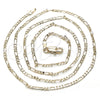 Oro Laminado Basic Necklace, Gold Filled Style Figaro Design, Polished, Golden Finish, 04.213.0171.22 (02 MM Thickness, 22 Inches Length)