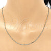 Oro Laminado Basic Necklace, Gold Filled Style Figaro Design, Polished, Golden Finish, 04.213.0171.24 (02 MM Thickness, 24 Inches Length)