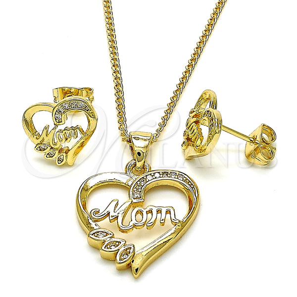 Gold Filled Ring — Earring and Pendant Adult Set Mom and Heart — main product view — SKU 132128 | Oro Laminado anillo — Earring and Pendant Adult Set Mom and corazón — SKU 132128