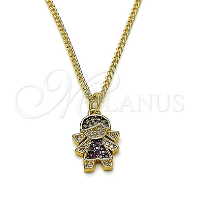 Collar de Oro Laminado 04.341.0022.2.20 por Mayoreo, vista principal del producto