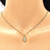 Oro Laminado Pendant Necklace, Gold Filled Style Little Boy Design, with White Micro Pave, Polished, Golden Finish, 04.341.0023.1.20 (02 MM Thickness, 20 Inches Length)