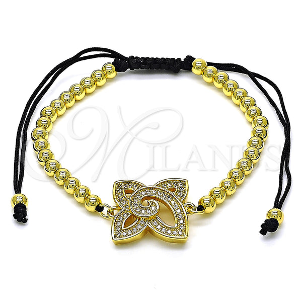 Gold Filled Bracelet — Fancy Bracelet Ball Design with White Micro Pave — main product view — SKU 132165 | Oro Laminado brazalete — elegante Bracelet Ball diseño with blanco Micro Pave — SKU 132165