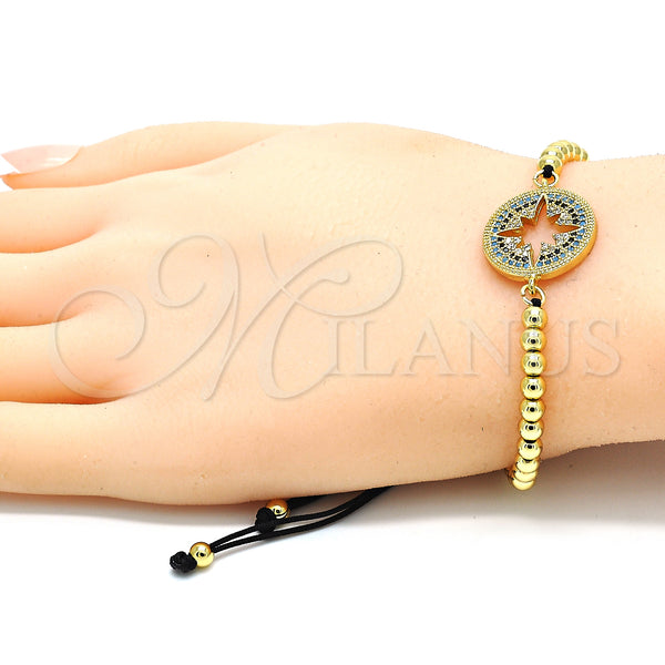 Gold Filled Bracelet — Fancy Bracelet Ball Design with Multicolor Micro Pave — alternate product view — SKU 132166 | Oro Laminado brazalete — elegante Bracelet Ball diseño with Multicolor Micro Pave — SKU 132166