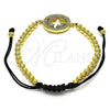 Oro Laminado Fancy Bracelet, Gold Filled Style Ball Design, with Multicolor Micro Pave, Polished, Golden for wholesale, additional product view 3