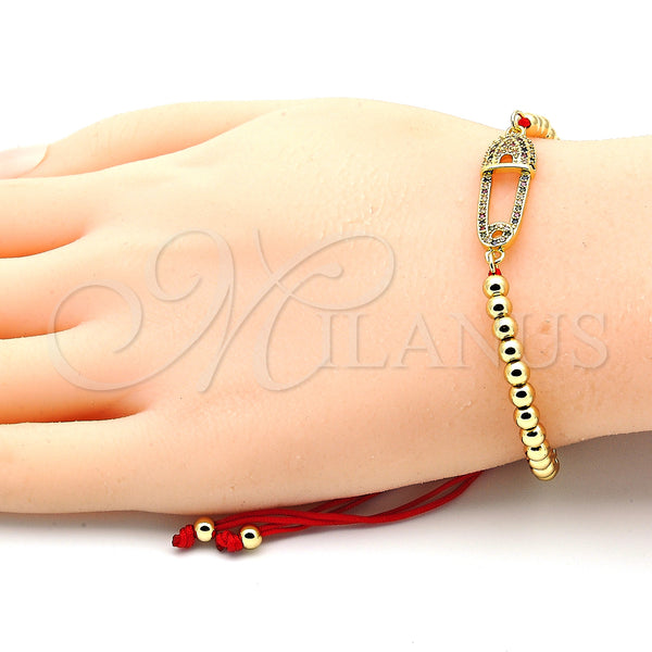 Gold Filled Bracelet — Fancy Bracelet Ball Design with Multicolor Micro Pave — alternate product view — SKU 132320 | Oro Laminado brazalete — elegante Bracelet Ball diseño with Multicolor Micro Pave — SKU 132320