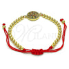 Oro Laminado Fancy Bracelet, Gold Filled Style Ball Design, with Multicolor Cubic Zirconia and White Micro Pave, Polished, Golden Finish, 03.207.0023.11 (04 MM Thickness, 11 Inches Length)