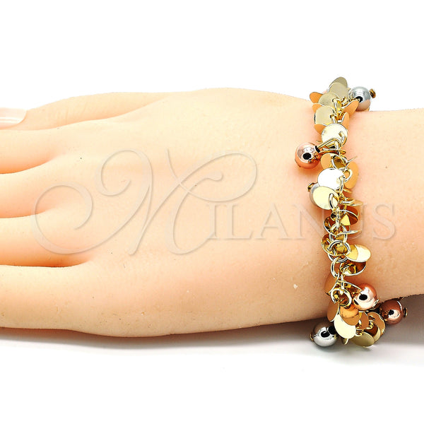 Gold Filled Bracelet — Charm Bracelet Ball and Rattle Charm Design Polished — alternate product view — SKU 132336 | Oro Laminado brazalete — Charm Bracelet Ball and Rattle Charm diseño pulido — SKU 132336